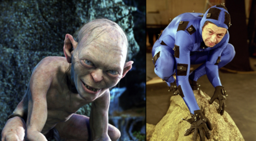 Andy Serkis as Gollum in "The Lord of the Rings". Image source: fudgeanimation.com
